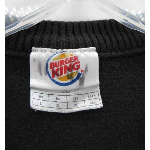 VINTAGE Burger King Sweater XL Manager Uniform Employee Logo Knit * - Picture 11 of 14